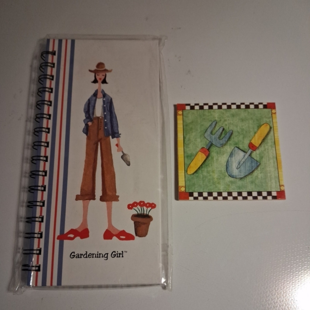 Gardening Girl Notebook with Magnet